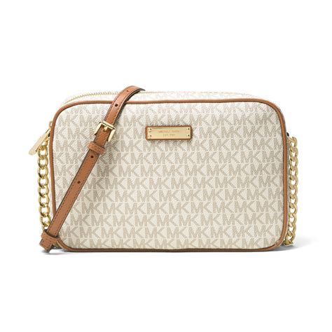 michael kors jet set large messenger vanilla|Michael Kors women's jet set item LG crossbody.